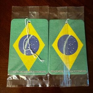 Brazil flag car air freshener